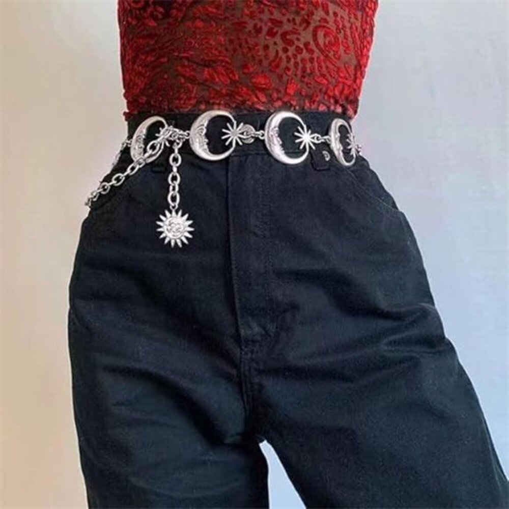 ✨ Multi-Layer Belly Chain with Coin Pendants | Adjustable Gold Waist Chain Belt - Picture 5 of 7